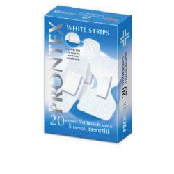 CEROTTO PRONTEX WHITE STRIPS IN TESSUTO NON TESSUTO BIANCO STERILE 3 FORMATI 20 PEZZI