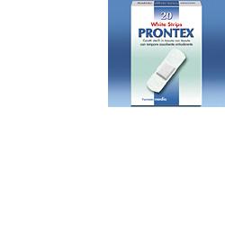 CEROTTO PRONTEX WHITE STRIPS IN TESSUTO NON TESSUTO BIANCO STERILE SCATOLA 20 CEROTTI MEDI