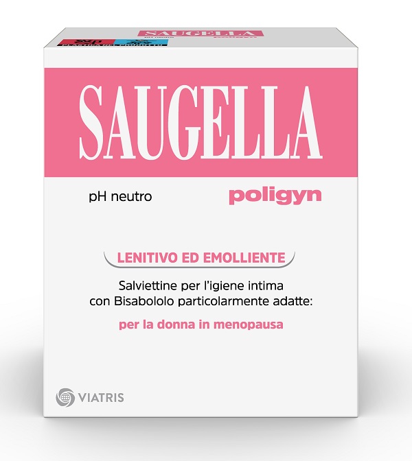 SAUGELLA POLIGYN PH NEUTRO SALVIETTINE IGIENE INTIMA LENITIVO ED EMOLLIENTE 10 PEZZI