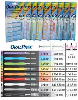 ORALPROX BLISTER DA 6 SPAZZOLINI INTERDENTALI MISURA 3 COLORE GIALLO