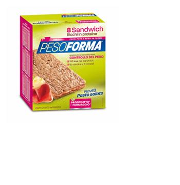 PESOFORMA SANDWICH PROSCIUTTO/FORMAGGIO 4 PASTI 8 PEZZI X 25G