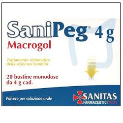 SANIPEG MACROGOL POLVERE PER SOLUZIONE ORALE 20 BUSTINE DA 4G