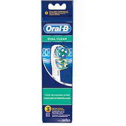 ORALB DUAL CLEAN EB417 TESTINE SPAZZOLINO ELETTRICO 3 PEZZI