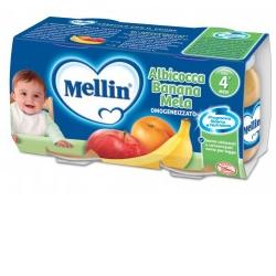 MELLIN OMOGENEIZZATO ALBICOCCA BANANA MELA 100 G 2 PEZZI