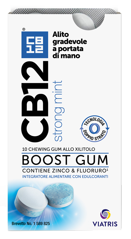 CB12 BOOST 10 CHEWING-GUM ZINCO E FLUORURO NEW FORMULATION