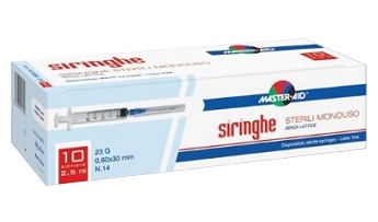 SIRINGA PER VENIPUNTURA MASTER-AID 5 ML GAUGE 23 10 PEZZI