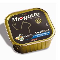 MIOGATTO STERIL PESCE AZZURRO/SALMONE GRAIN FREE 100 G