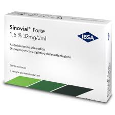 SIRINGA INTRA-ARTICOLARE SINOVIAL 32 ACIDO IALURONICO 1,6% 32 MG/2 ML 1 FS + AGO GAUGE 21 1 PEZZO