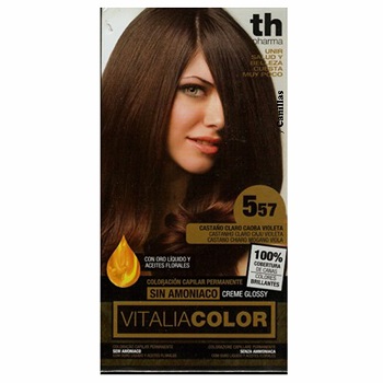 TH PHARMA VITALIA COLOR COLORACION CAPILAR SIN AMONIACO 5.57CASTANO CLARO CAOBA VIOLETA