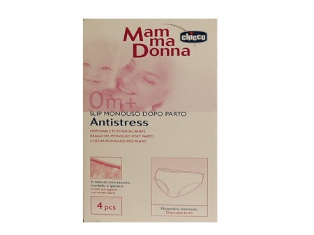 CHICCO MAMMA DONNA SLIP TESSUTO NON TESSUTO MISURA 3 4 PEZZI