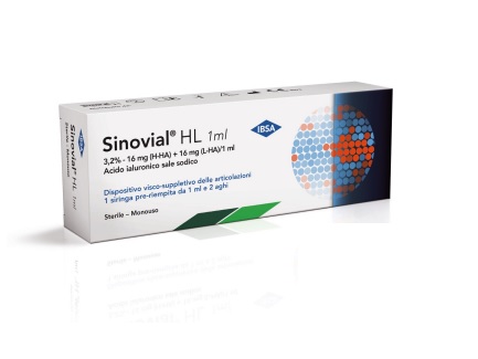 SIRINGA INTRA-ARTICOLARE SINOVIAL HL 32 16 MG+16 MG 1 FS + AGO GAUGE 22 + AGO GAUGE 29 1 PEZZO