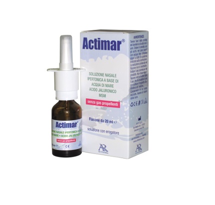 ACTIMAR SOLUZIONE NASALE SPRAY SALINA 3% CON ACIDO IALURONICO + MSM 20 ML CON EROGATORE