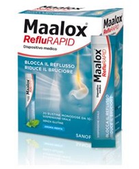 SOSPENSIONE ORALE MAALOX REFLURAPID 20 BUSTINE MONODOSE DA 10 ML