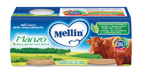 MELLIN OMOGENEIZZATO MANZO 2X120 G