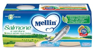 MELLIN OMOGENEIZZATO SALMONE 2 X 80 G