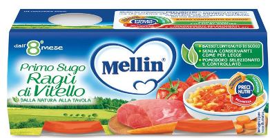 MELLIN PRIMOSUGO RAGU’ DI VITELLO 2 VASETTI DA 80 G