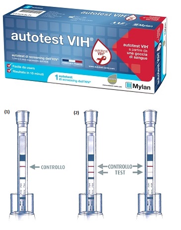 AUTOTEST VIH SCREENING DELL’HIV CONTIENE 1 AUTOTEST + SOLUZIONE + BISTURI + CEROTTO + GARZA + SALVIETTA DISINFETTANTE
