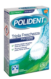 POLIDENT TRIPLA FRESCHEZZA 66 COMPRESSE