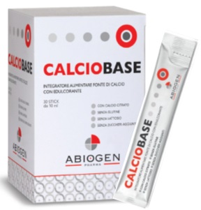 CALCIOBASE 30 STICK DA 10 ML SENZA ZUCCHERI AGGIUNTI SENZA GLUTINE E SENZA LATTOSIO