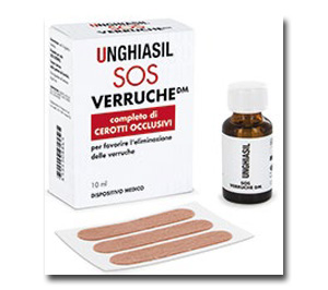 DISPOSITIVO MEDICO PER VERRUCHE IN FLACONE CON PENNELLINO 10ML + 9 CEROTTI COPRIVERRUCA