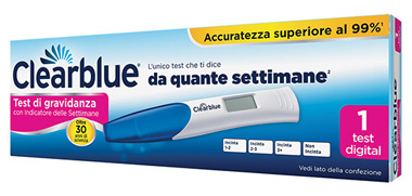 TEST DI GRAVIDANZA CLEARBLUE CON INDICATORE DELLE SETTIMANE1 PEZZO