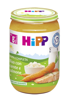 HIPP PAPPA PRONTA RISO CAROTE SALMONE 220 G