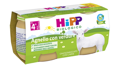 HIPP BIO OMOGENEIZZATO AGNELLO CON VERDURE 2X80 G