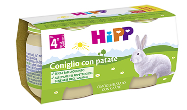 HIPP OMOGENEIZZATO CONIGLIO CON PATATE 2X80 G