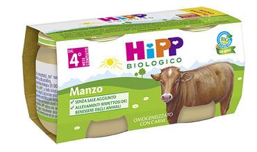 HIPP BIO HIPP BIO OMOGENEIZZATO MANZO 2X80 G