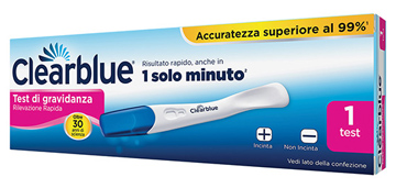 TEST DI GRAVIDANZA CLEARBLUE RILEVAZIONE RAPIDA 1 PEZZO