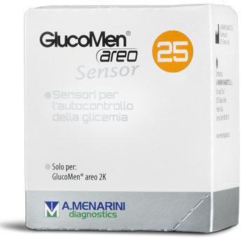 STRISCE MISURAZIONE GLICEMIA GLUCOMEN AREO SENSOR 25 PEZZI