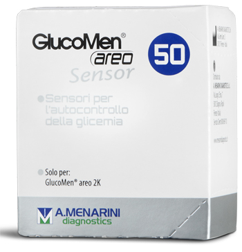 STRISCE MISURAZIONE GLICEMIA GLUCOMEN AREO SENSOR 50 PEZZI