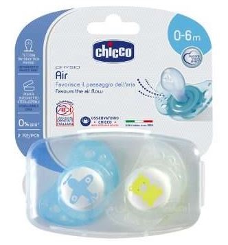 CHICCO SUCCHICCO AIR BOY SILICONE 0-6 MESI 2 PEZZI