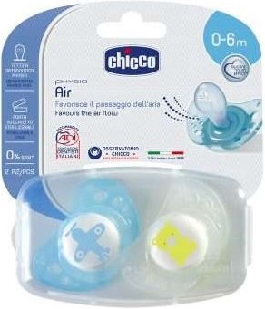 CHICCO SUCCHICCO AIR GIRL SILICONE 0-6 MESI 2 PEZZI