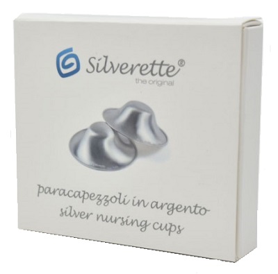 SILVERETTE MINI COPPETTE PROTEZIONE CAPEZZOLI IN ARGENTO 2 PEZZI