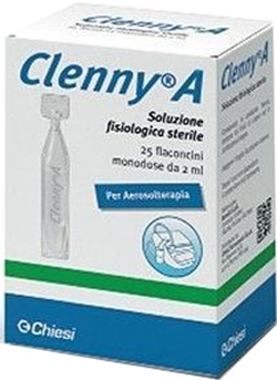 CLENNY A SOLUZIONE FISIOLOGICA STERILE PER AEROSOLTERAPIA 25FLACONCINI MONODOSE DA 2 ML