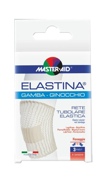 RETE TUBOLARE ELASTICA IPOALLERGENICA MASTER-AID ELASTINA GAMBA/GINOCCHIO 3 MT IN TENSIONE CALIBRO 5 CM