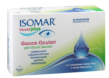 ISOMAR OCCHI PLUS GOCCE OCULARI PER OCCHI SECCHI ALL’ACIDO IALURONICO 0,25% 30 FLACONCINI MONODOSE