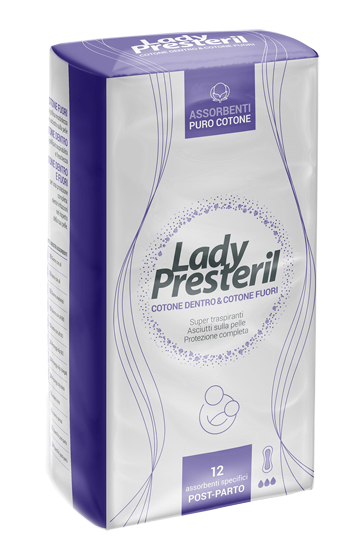 LADY PRESTERIL POSTPARTO 12 PEZZI