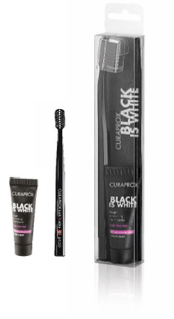 CURAPROX BLACK IS WHITE DENTIFRICI SBIANCANTI 1 DENTIFRICIODA 10ML + 1 SPAZZOLINO