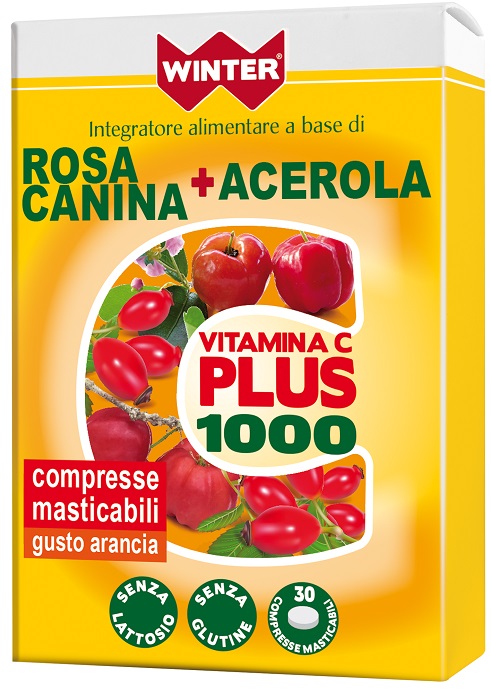 WINTER VITAMINA C PLUS 1000 ROSA CANINA + ACEROLA 30 COMPRESSE MASTICABILI