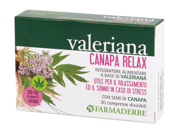 VALERIANA CANAPA RELAX 30 COMPRESSE DIVISIBILI