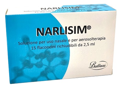 NARLISIM SOLUZIONE PER USO NASALE E AEROSOLTERAPIA 15 FLACONCINI RICHIUDIBILI DA 2,5 ML L’UNO