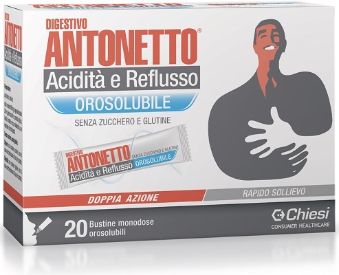 DIGESTIVO ANTONETTO ACIDITA’ E REFLUSSO OROSOLUBILE 20 BUSTINE