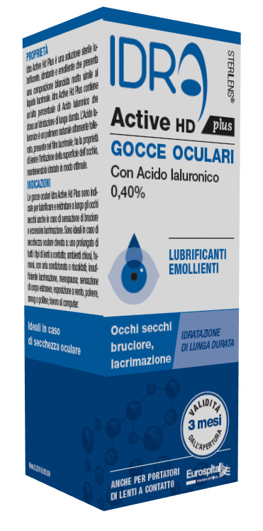 GOCCE OCULARI STERILENS IDRA ACTIVE HD PLUS 10 ML CON ACIDOIALURONICO 0,40%