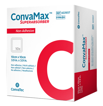 MEDICAZIONE AVANZATA CONVAMAX SUPERABSORBER NON-ADHESIVE 10X 10 CM 10 PEZZI