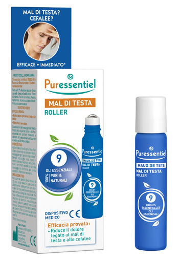 PURESSENTIEL ROLLER MAL DI TESTA AI 9 OLI ESSENZIALI 5 ML