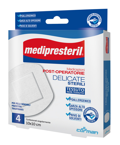 MEDICAZIONE POST OPERATORIA MEDIPRESTERIL DELICATA TNT 10X10CM 5 PEZZI