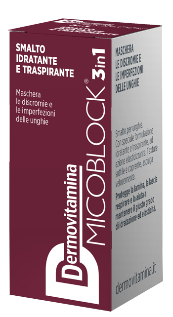 DERMOVITAMINA MICOBLOCK 3 IN 1 SMALTO IDRATANTE E TRASPIRANTE BORDEAUX 5 ML