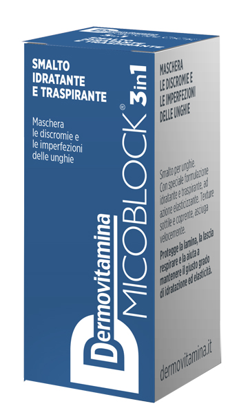 DERMOVITAMINA MICOBLOCK 3 IN 1 SMALTO IDRATANTE E TRASPIRANTE BLU 5 ML